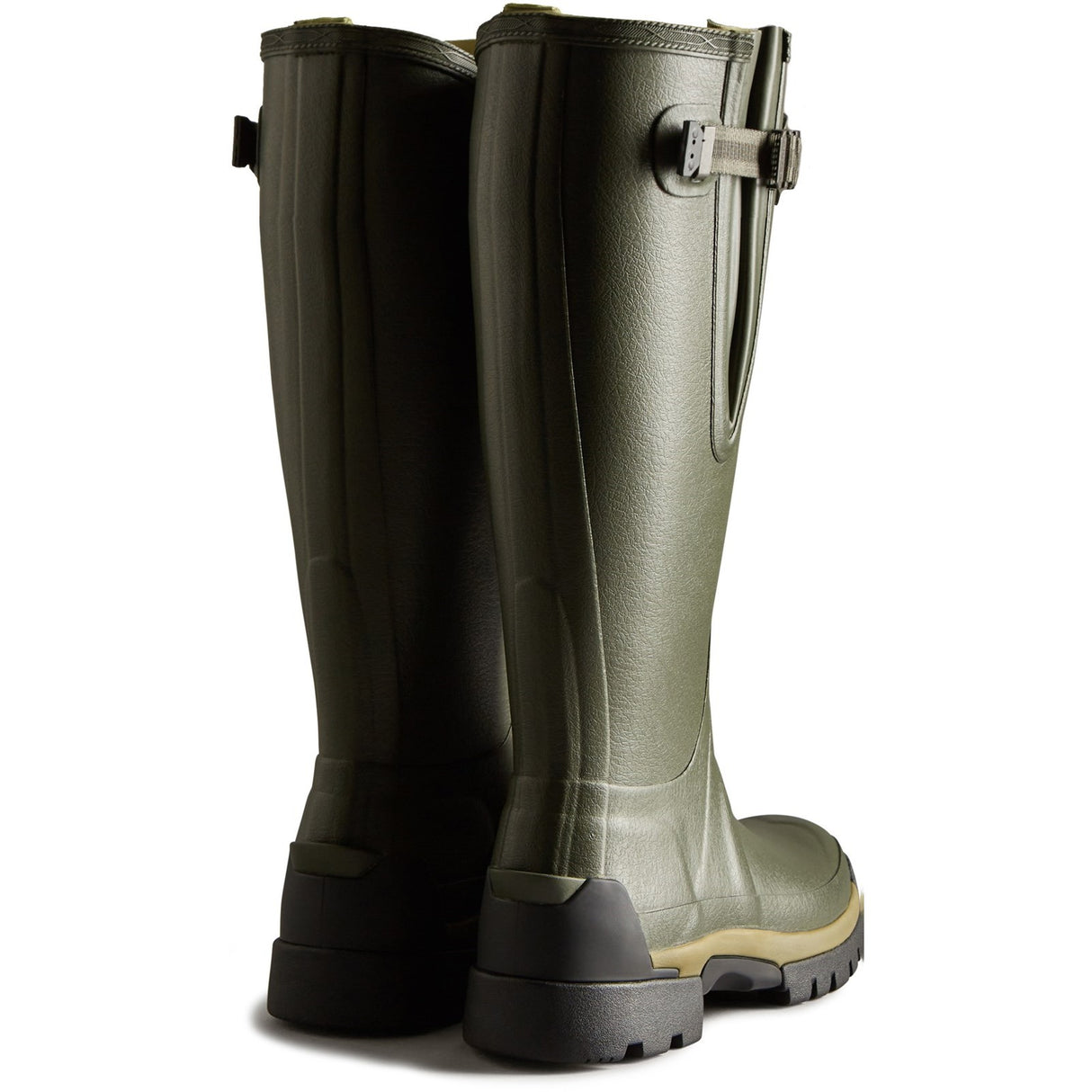 Hunter Womens Balmoral Adjustable Neoprene Lined Wellington Dark Olive