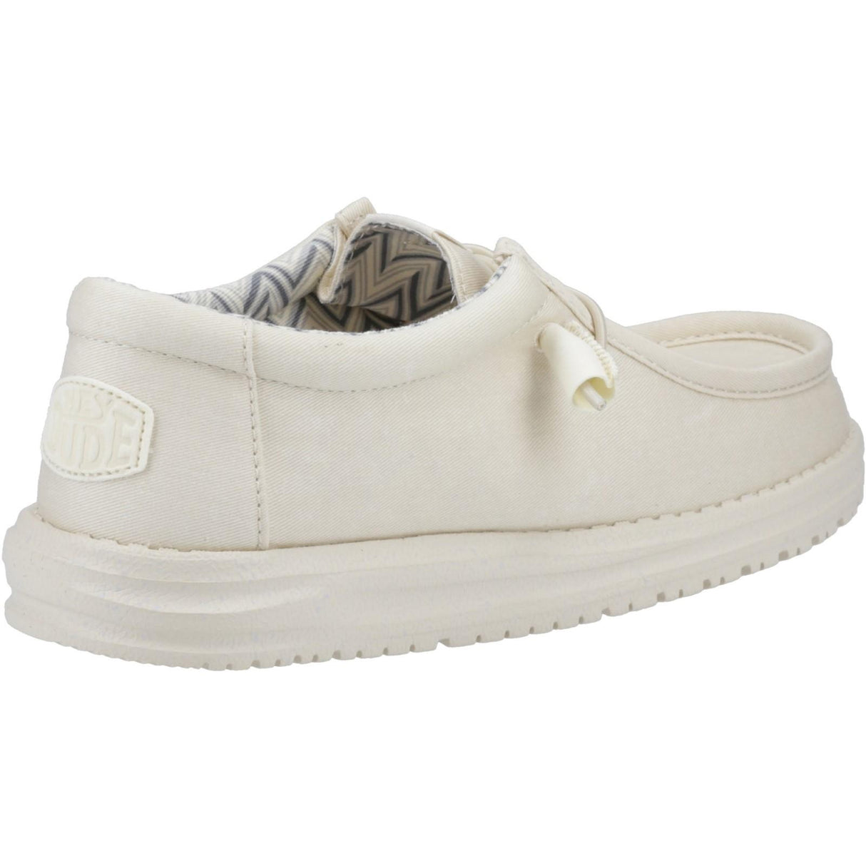 HEYDUDE Mens Wally Canvas Shoe Stone White