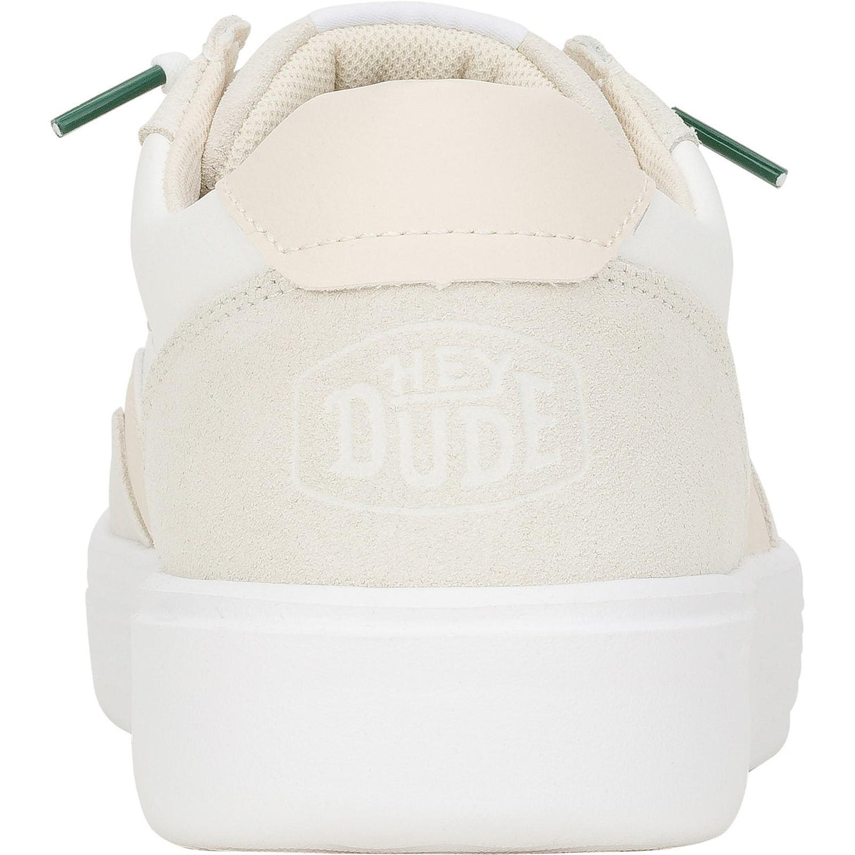 HEYDUDE Mens Hudson Classic Trainers Light Beige/White