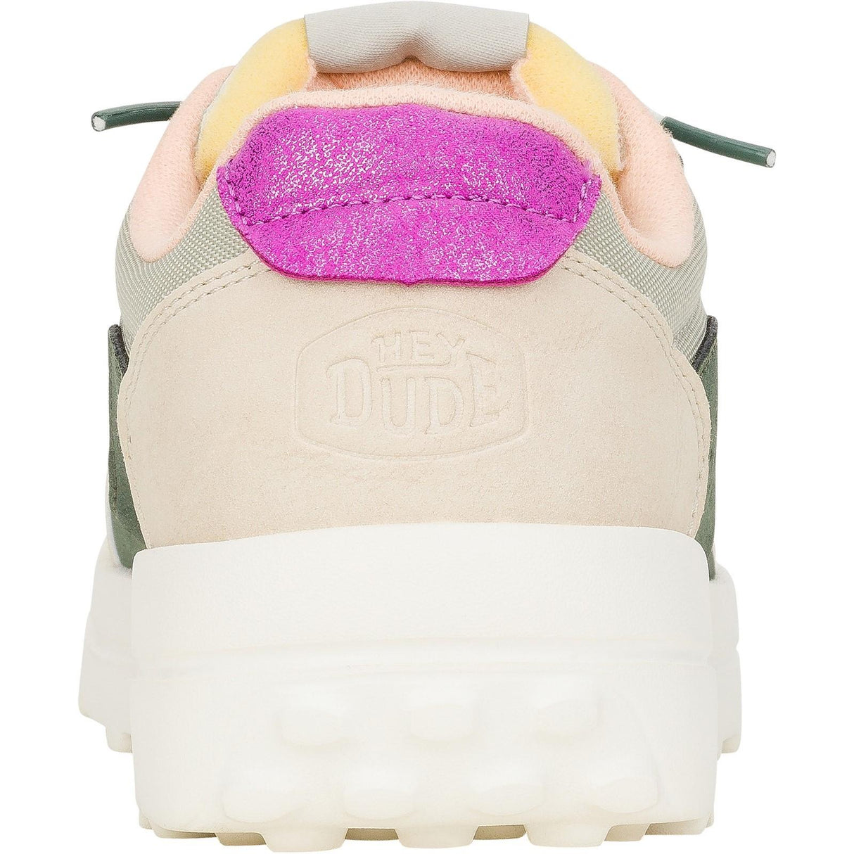 HEYDUDE Womens Hayden Colorblock Trainers Dusty Olive/Multi