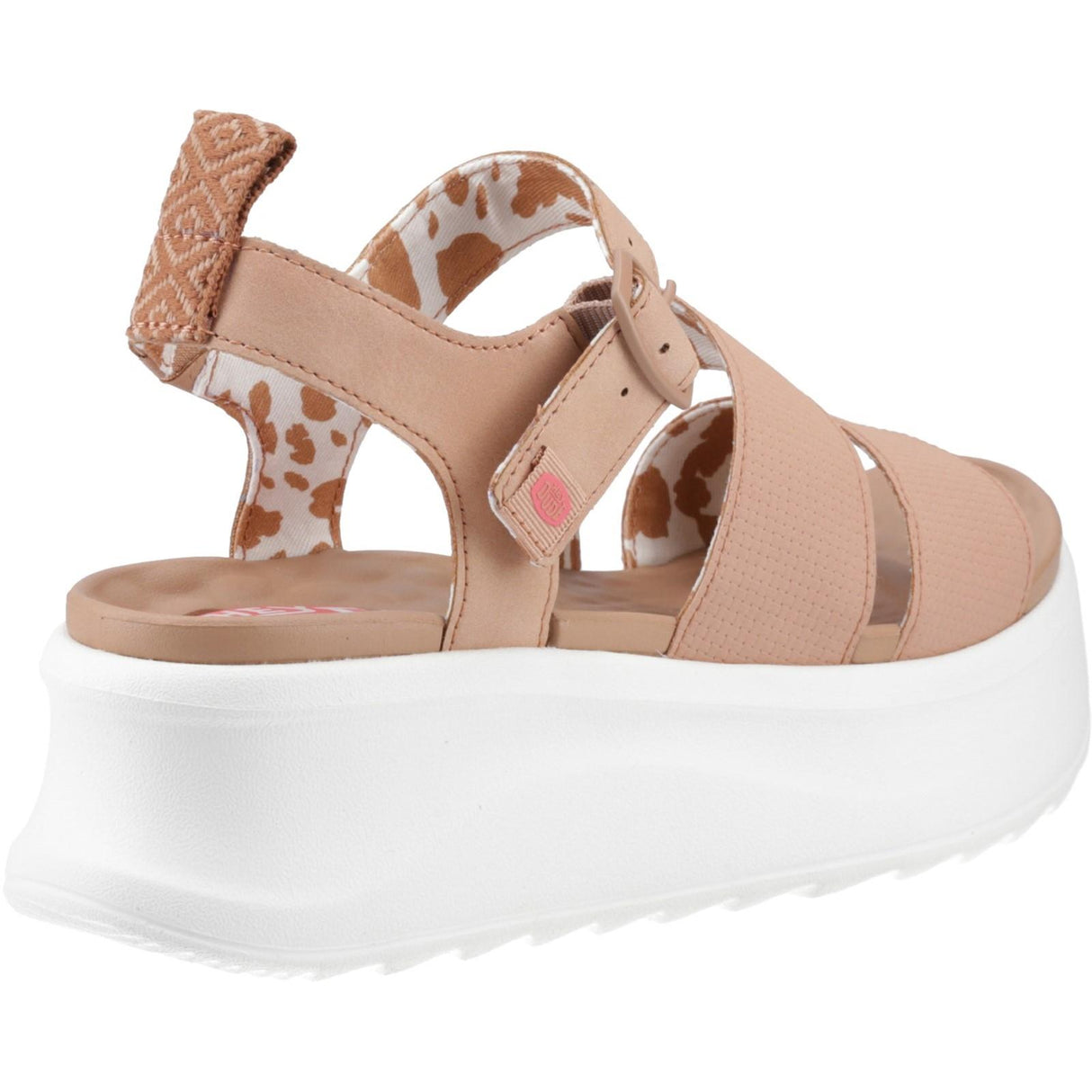 HEYDUDE Womens Delray Buckle Classic Sandal Tan