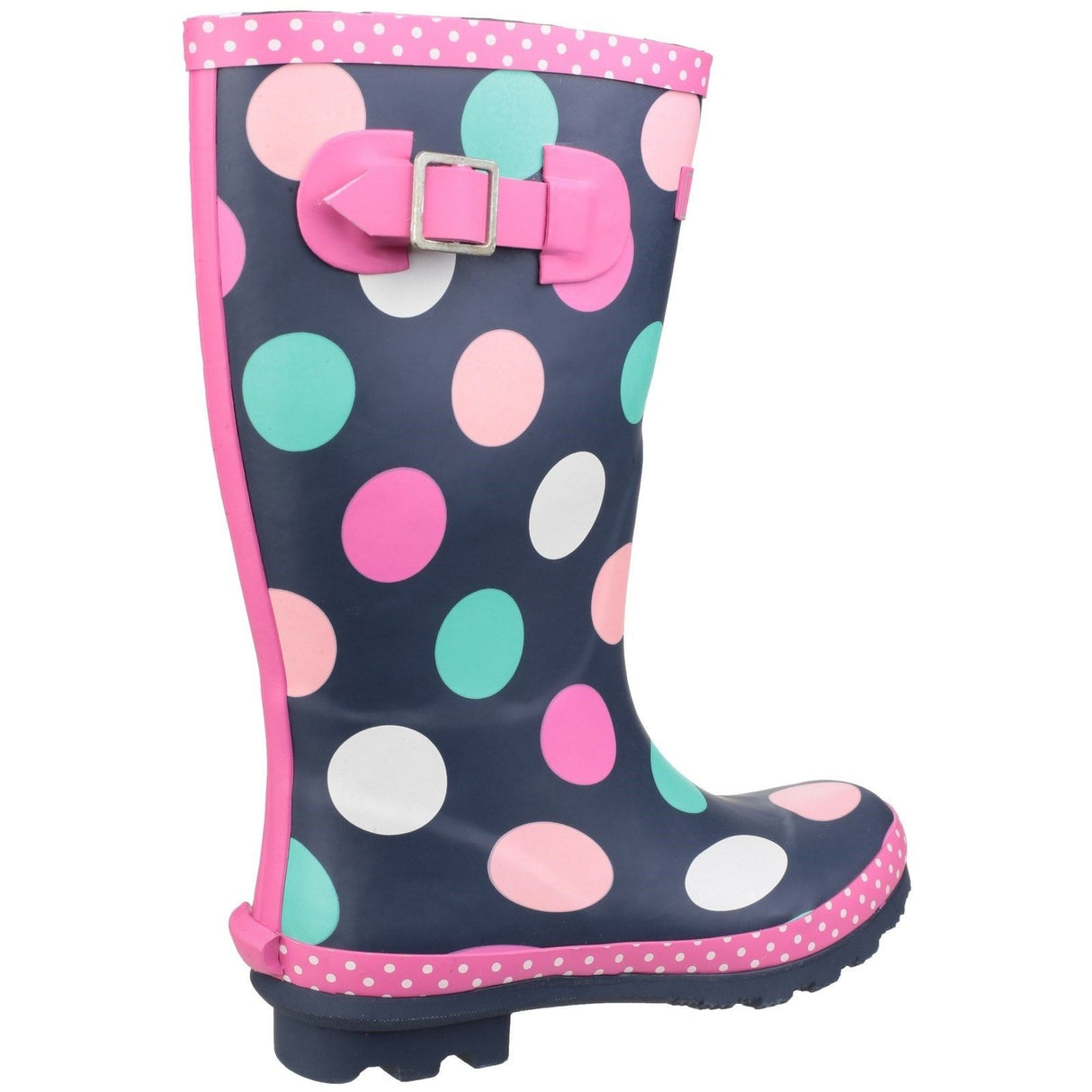 Cotswold Junior Kids Dotty Pull On Wellington Boot Multicoloured