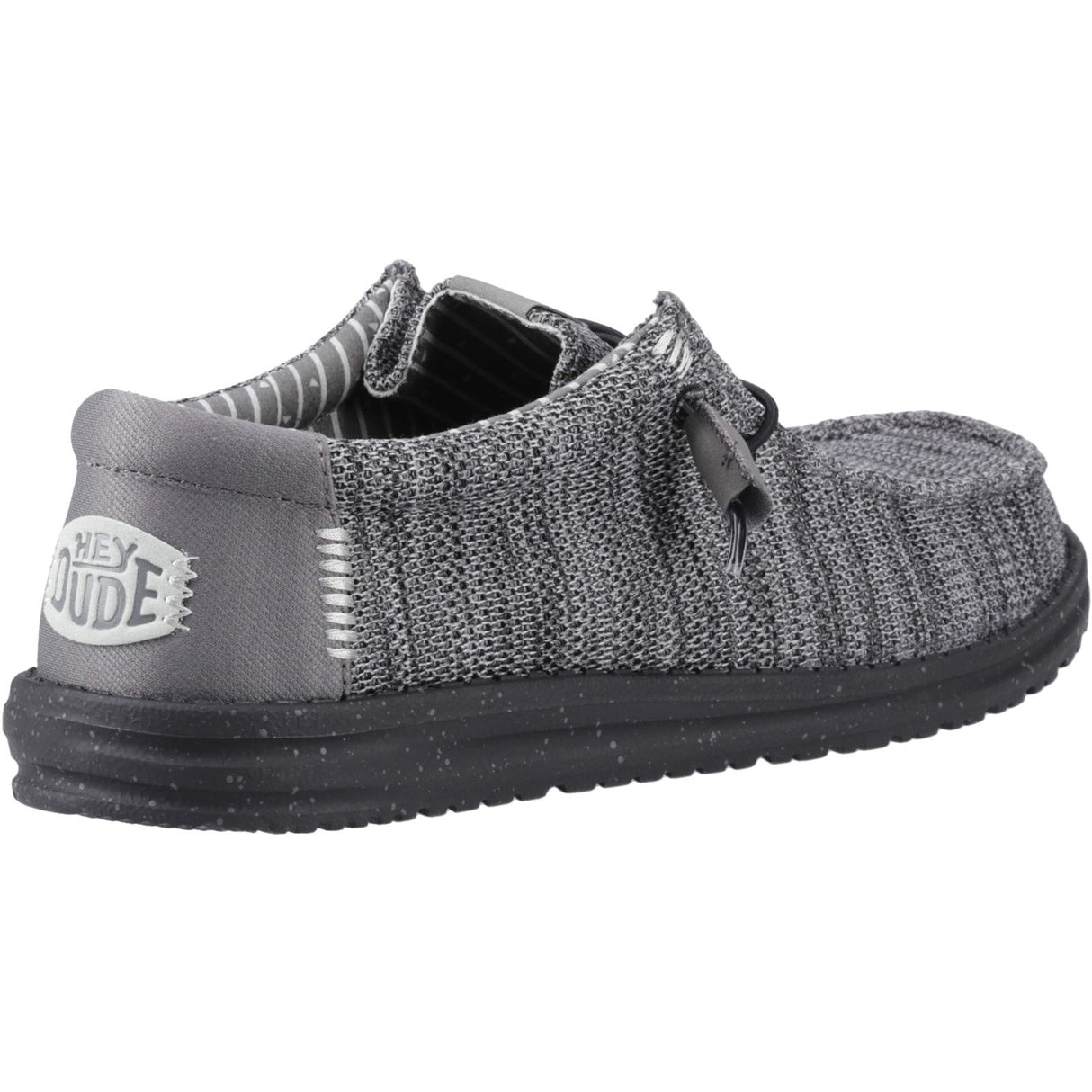 HEYDUDE Mens Wally Stretch Mesh Shoes Granite Grey/Black