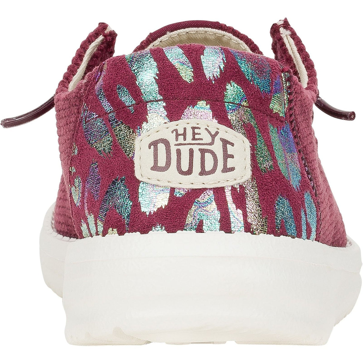 HEYDUDE Womens Wendy Corduroy Leo Shoes Burgundy