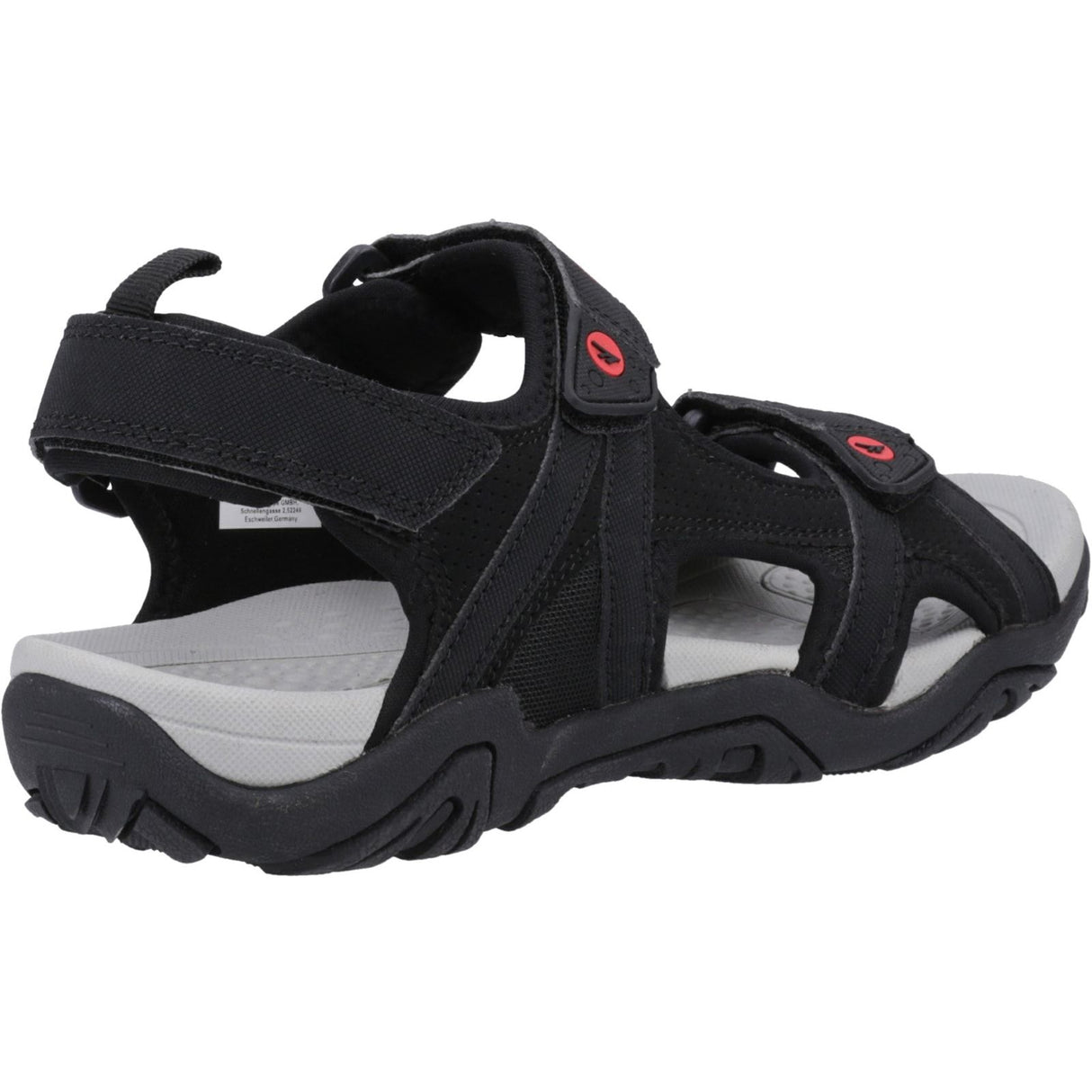 Hi-Tec Mens Crater Sandal Black/Grey/Red