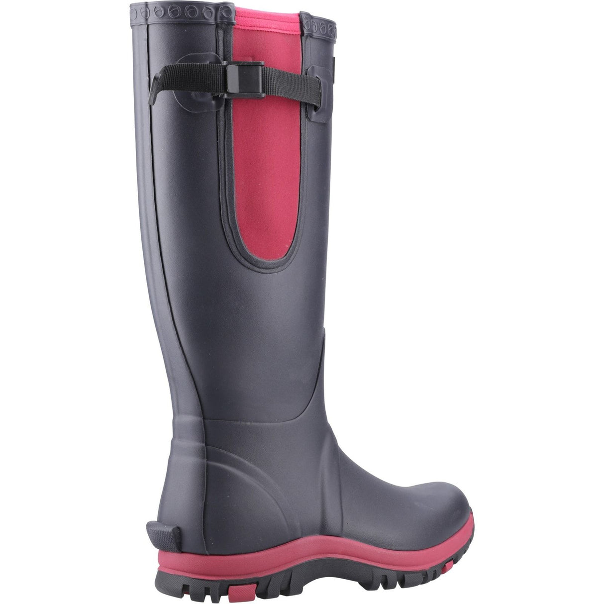 Cotswold Womens Milton Adjustable Wellington Boot Navy/Pink