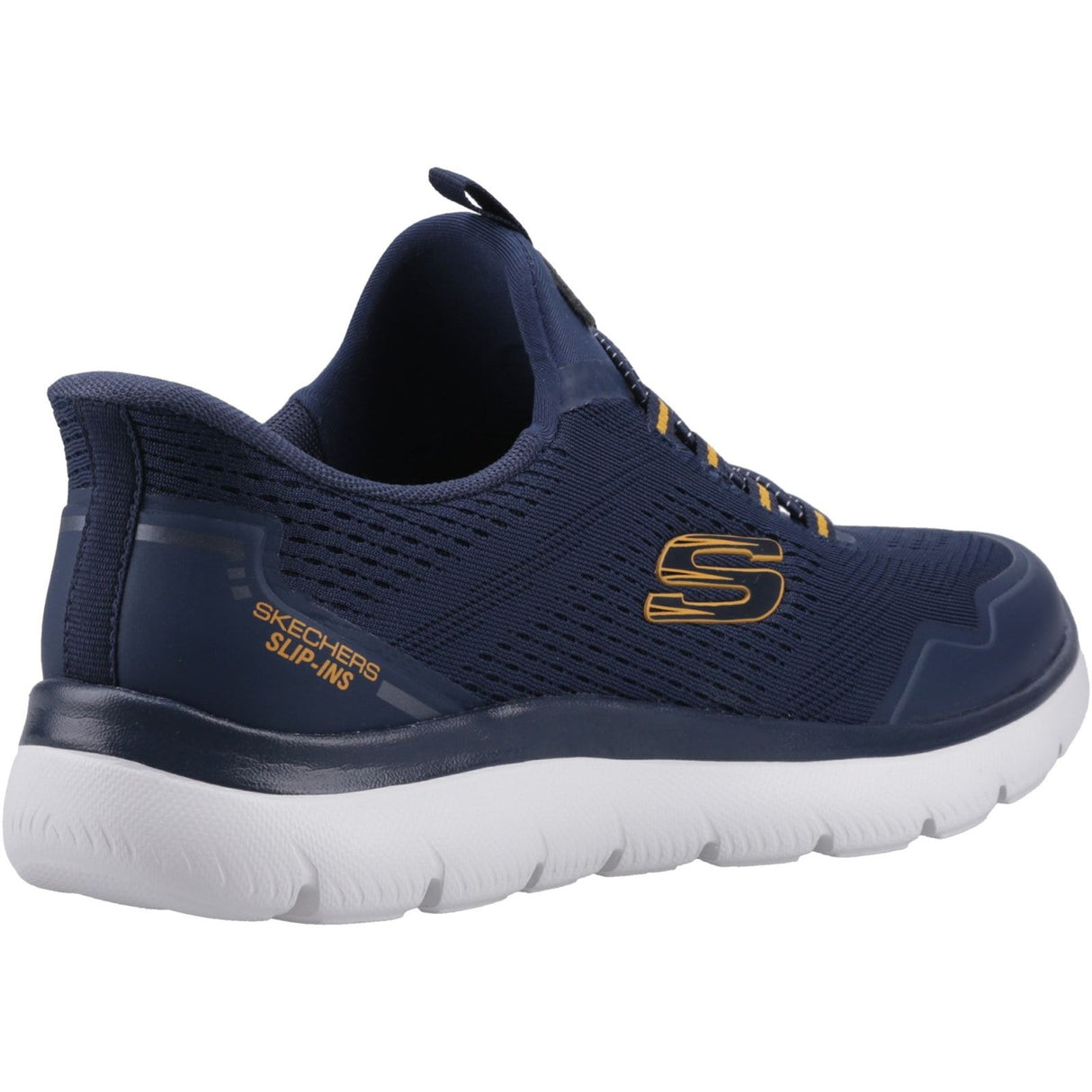 Skechers Mens Summits Top Rate Trainers Navy/Yellow