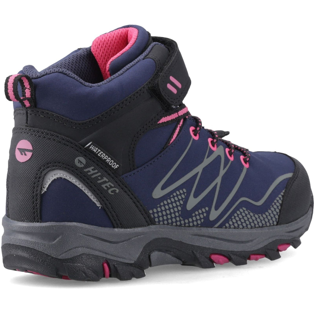 Hi-Tec Junior Girls Blackout Mid Boots Navy/Magenta