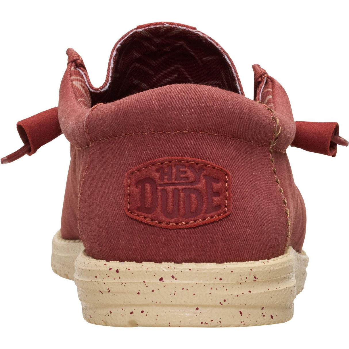 HEYDUDE Mens Wally Canvas Shoe Burnt Red/Boulder Tan