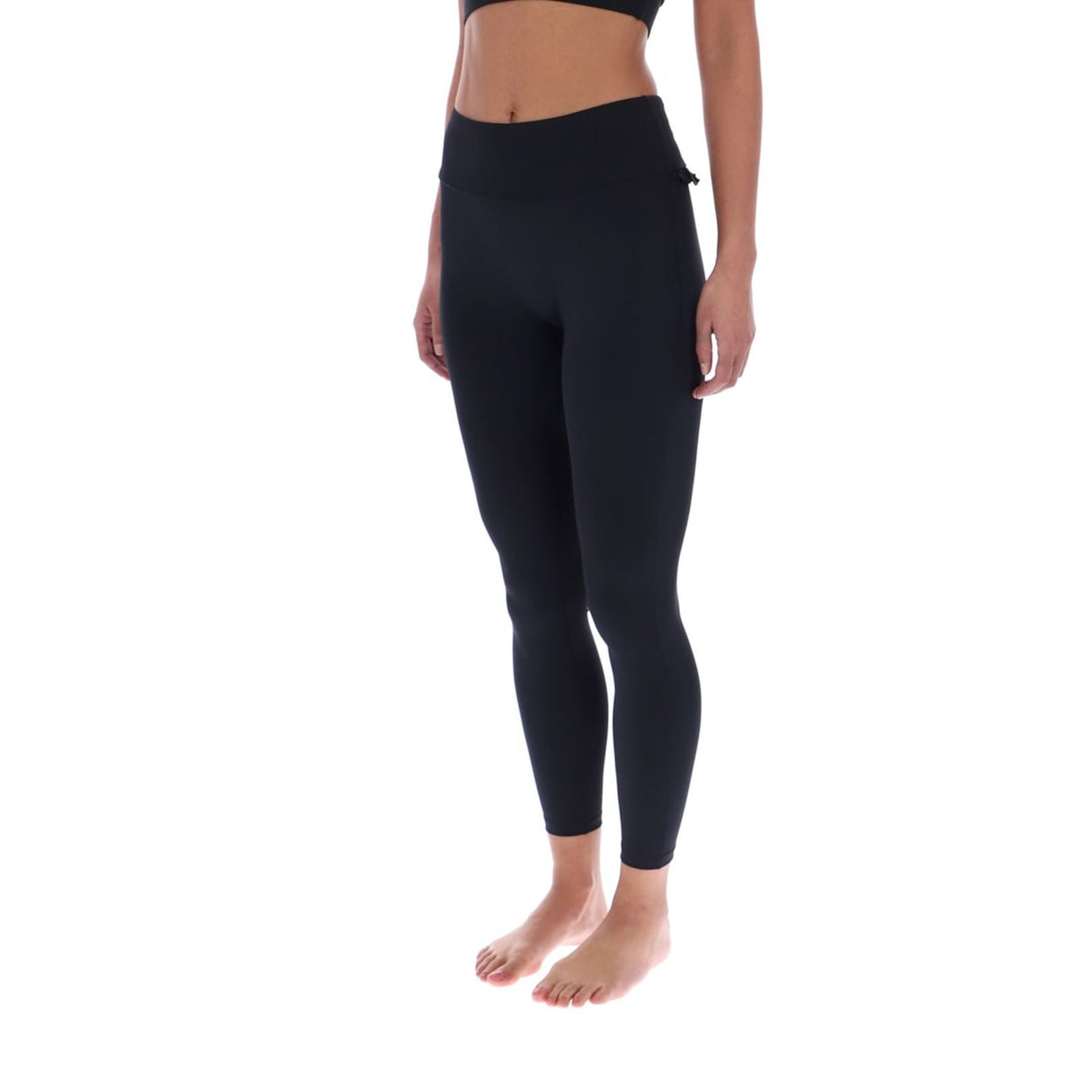 Ted Baker Sport Womens AGNES Comfort Ruffle Yoga Leggings Black