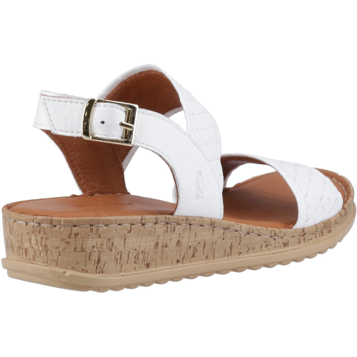 Hush Puppies Womens Ebony Woven Sandal White