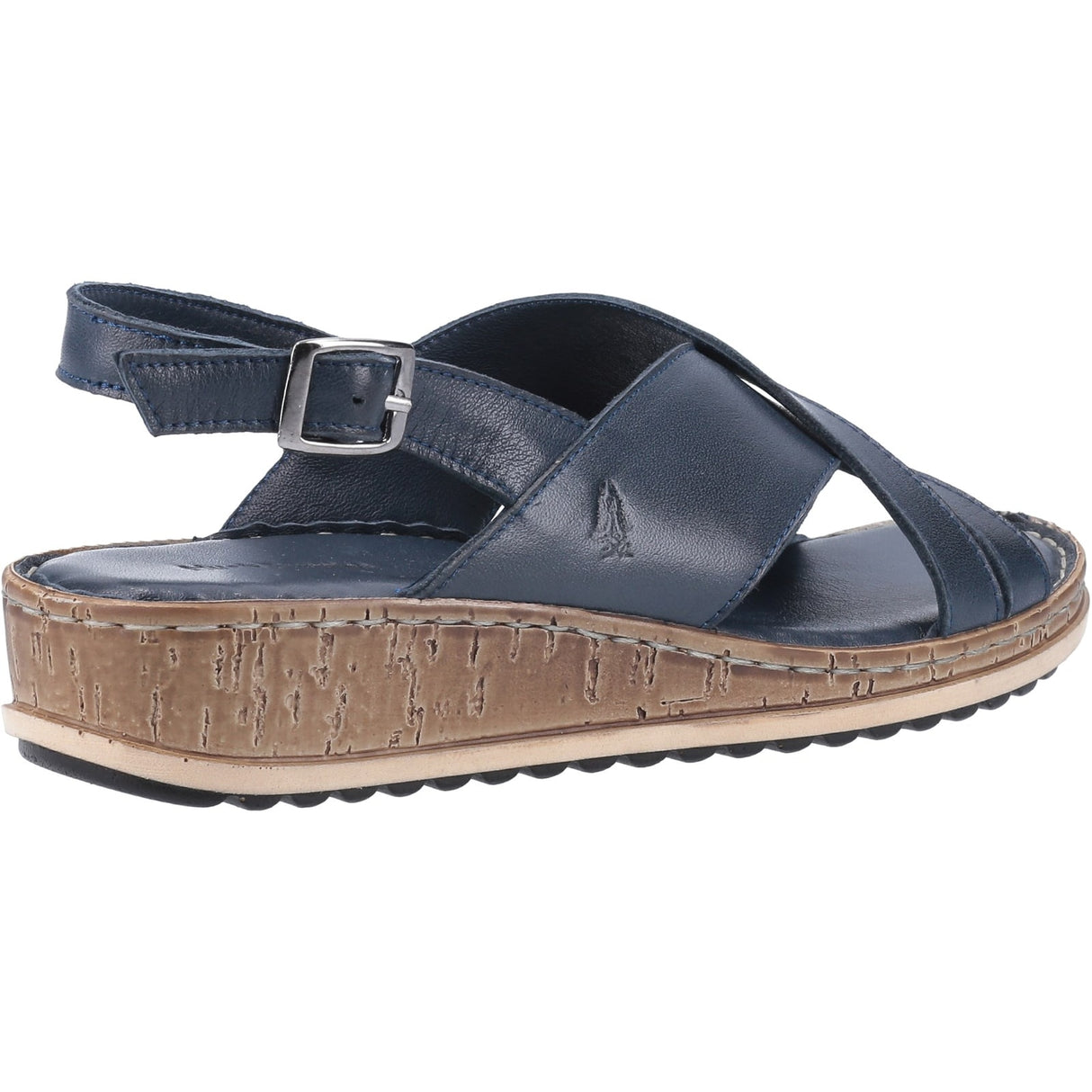 Hush Puppies Womens Elena Cross Over Wedge Sandal Navy