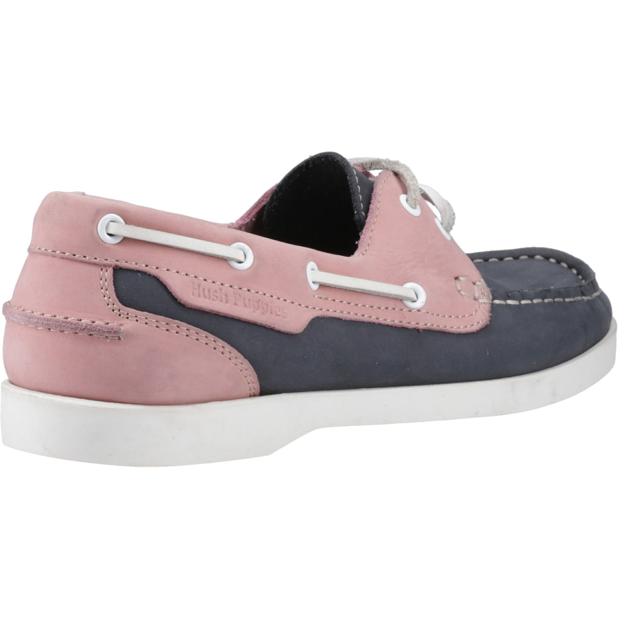 Hush Puppies Womens Isabel Boat Shoe Navy/Pink
