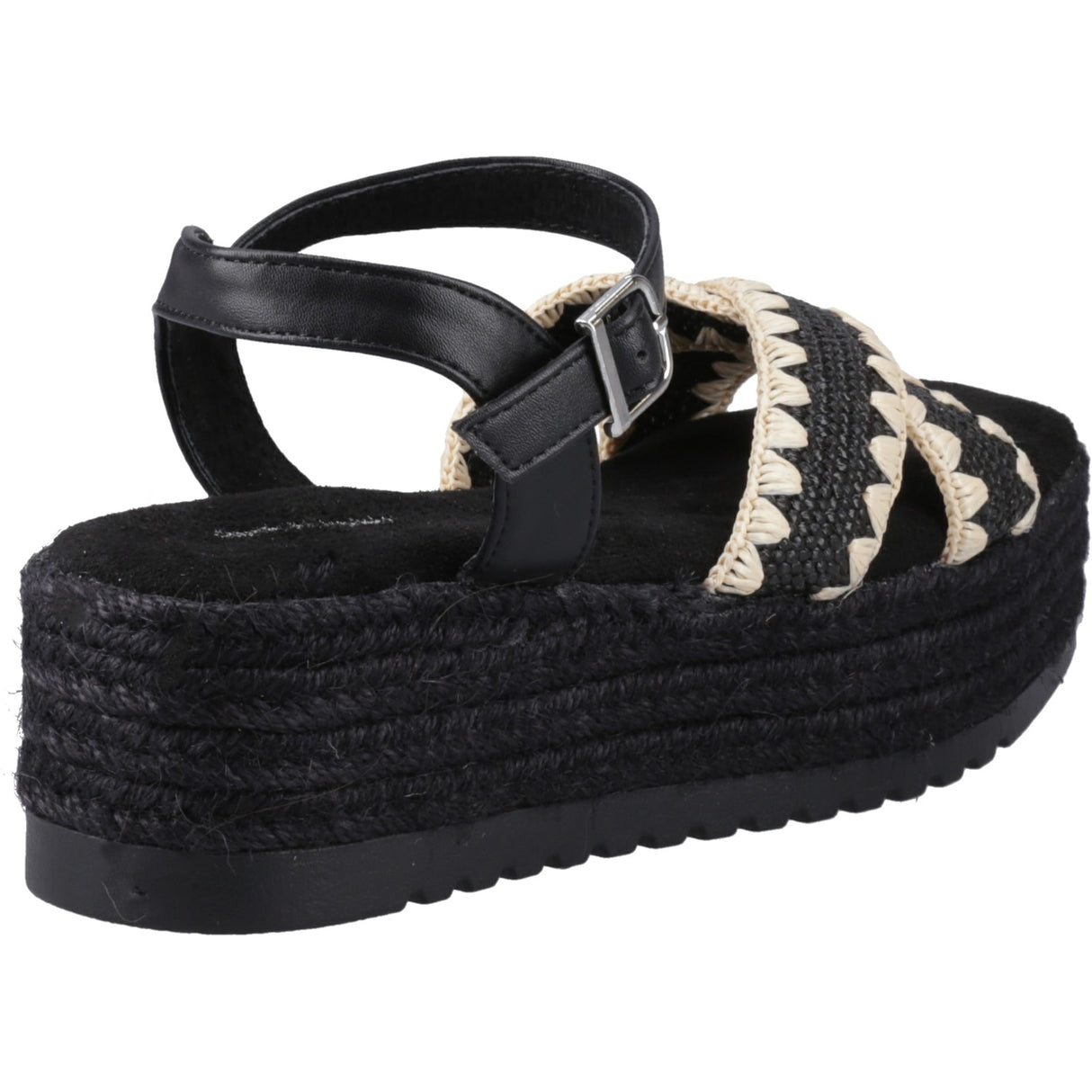 Hush Puppies Womens Jemma Espadrille Sandal Black