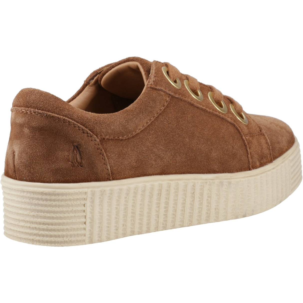 Hush Puppies Womens Tamsin Suede Trainer Tan