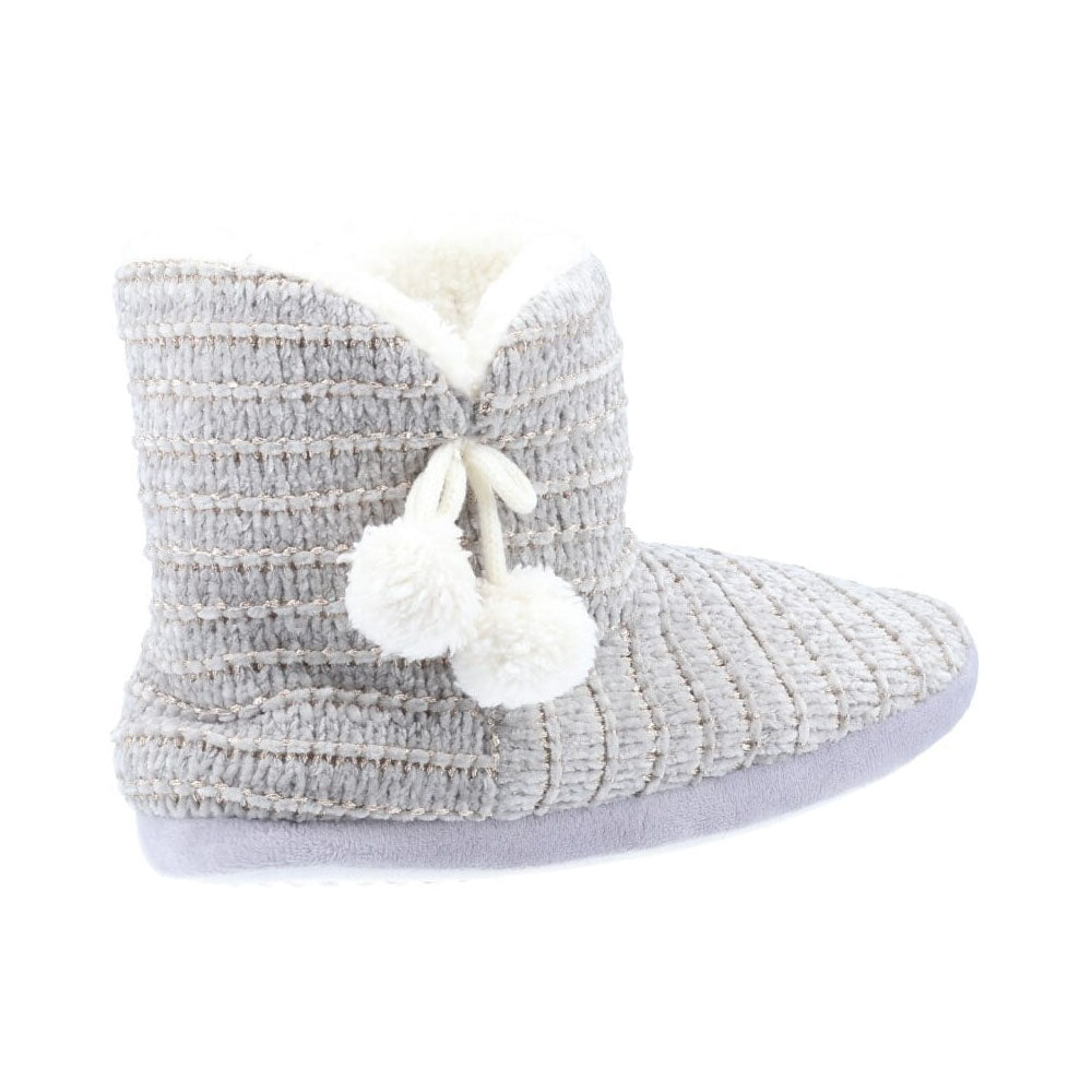 Divaz Womens Saturn Knitted Bootie Slipper Grey