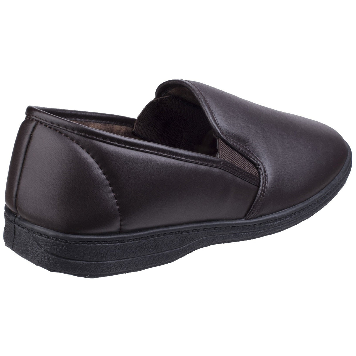 Fleet & Foster Mens Visa Twin Gusset Slipper Brown
