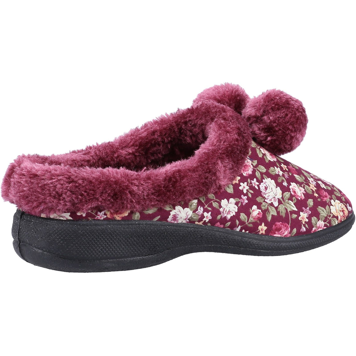 Fleet & Foster Womens Buzzard Mule Slipper Burgundy
