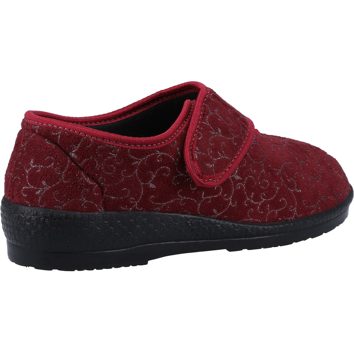 GBS Med Womens Geraldine Ladies Classic Slippers Burgundy