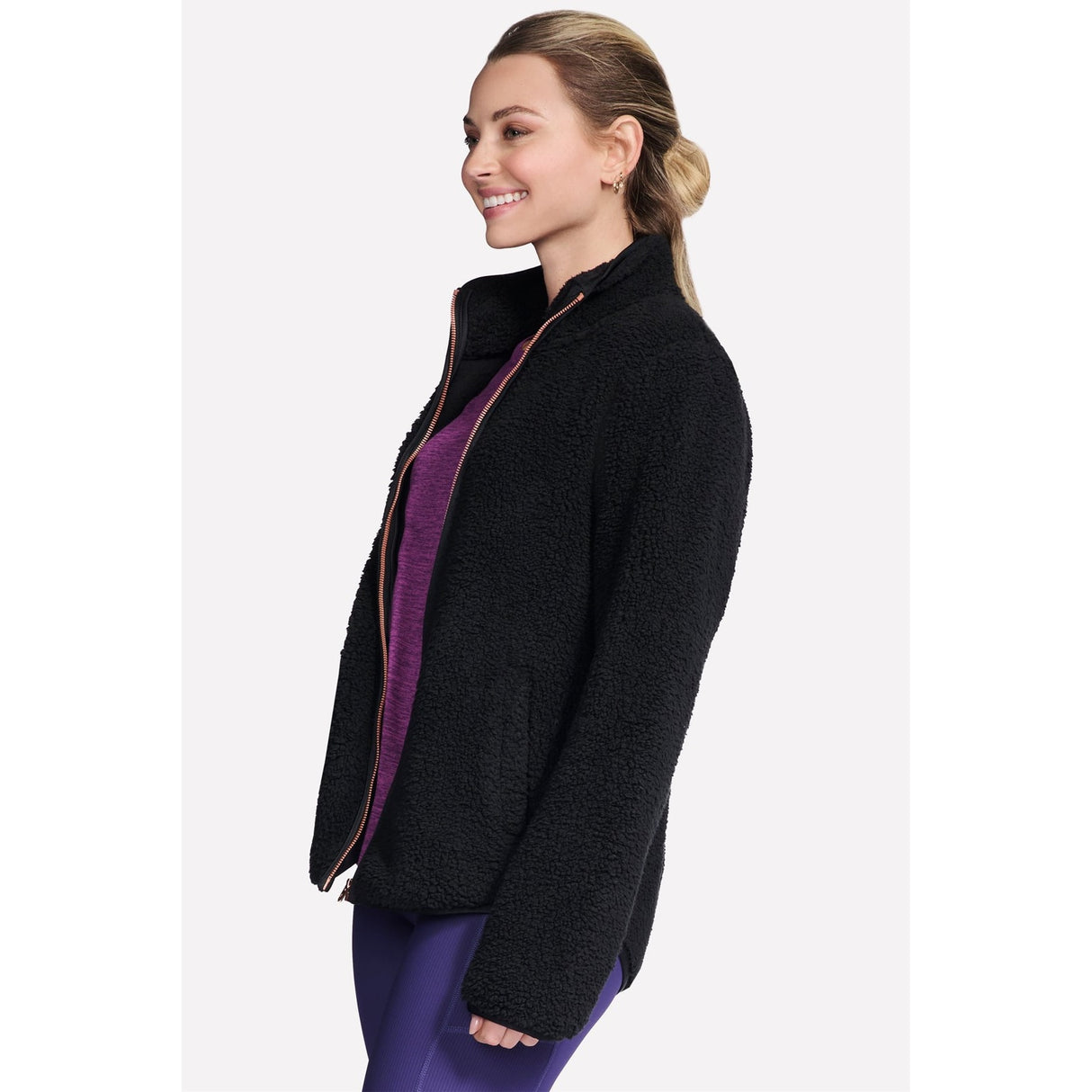 Skechers Womens Skech-Sherpa Jacket Black
