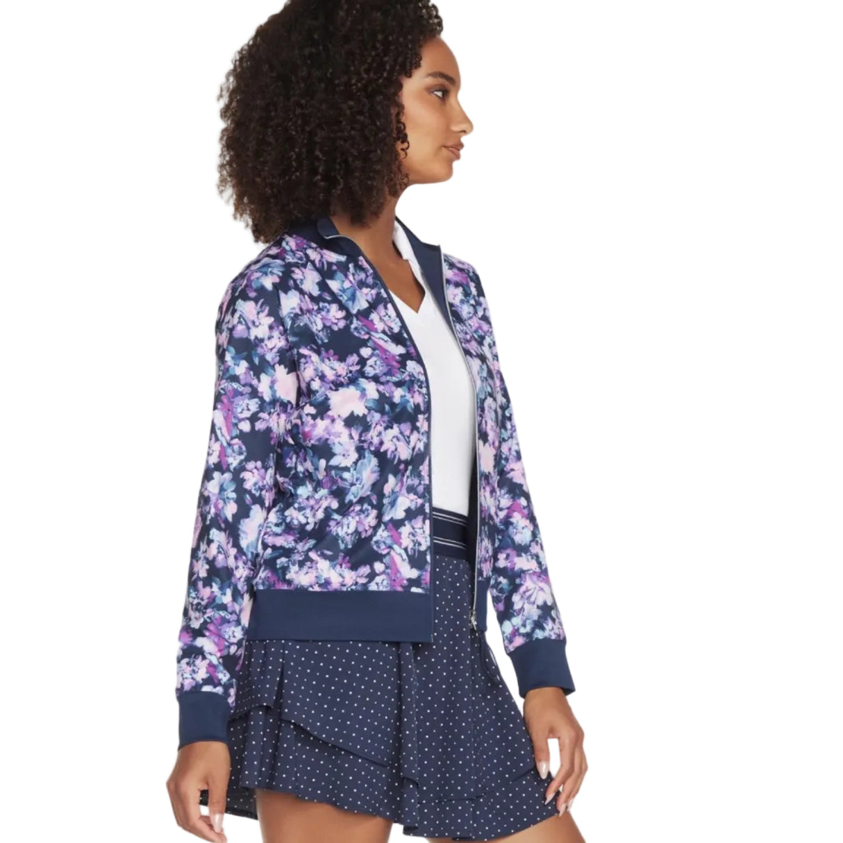 Skechers Performance Womens Misty Floral Reversible Jacket Blue/Lavender