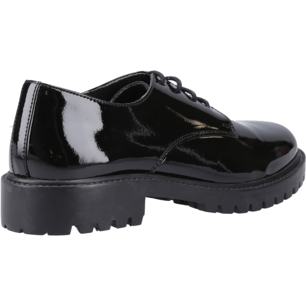 Hush Puppies Womens Aubrey Lace Up Patent Snr Black