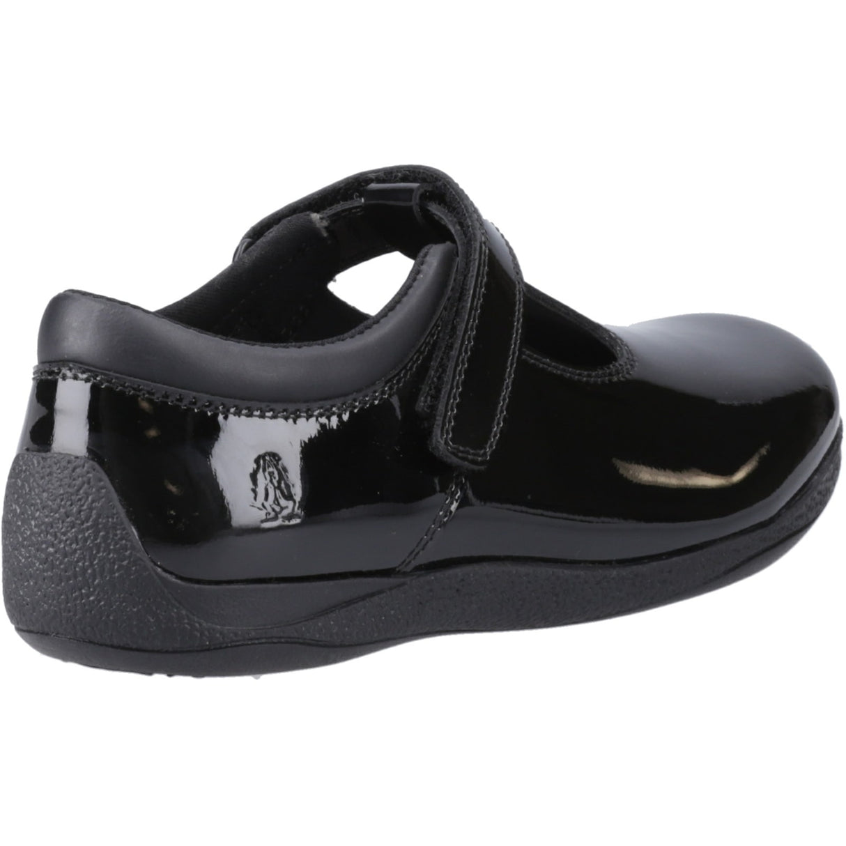 Hush Puppies Junior Girls Caitlin T-Bar Patent Jnr Black
