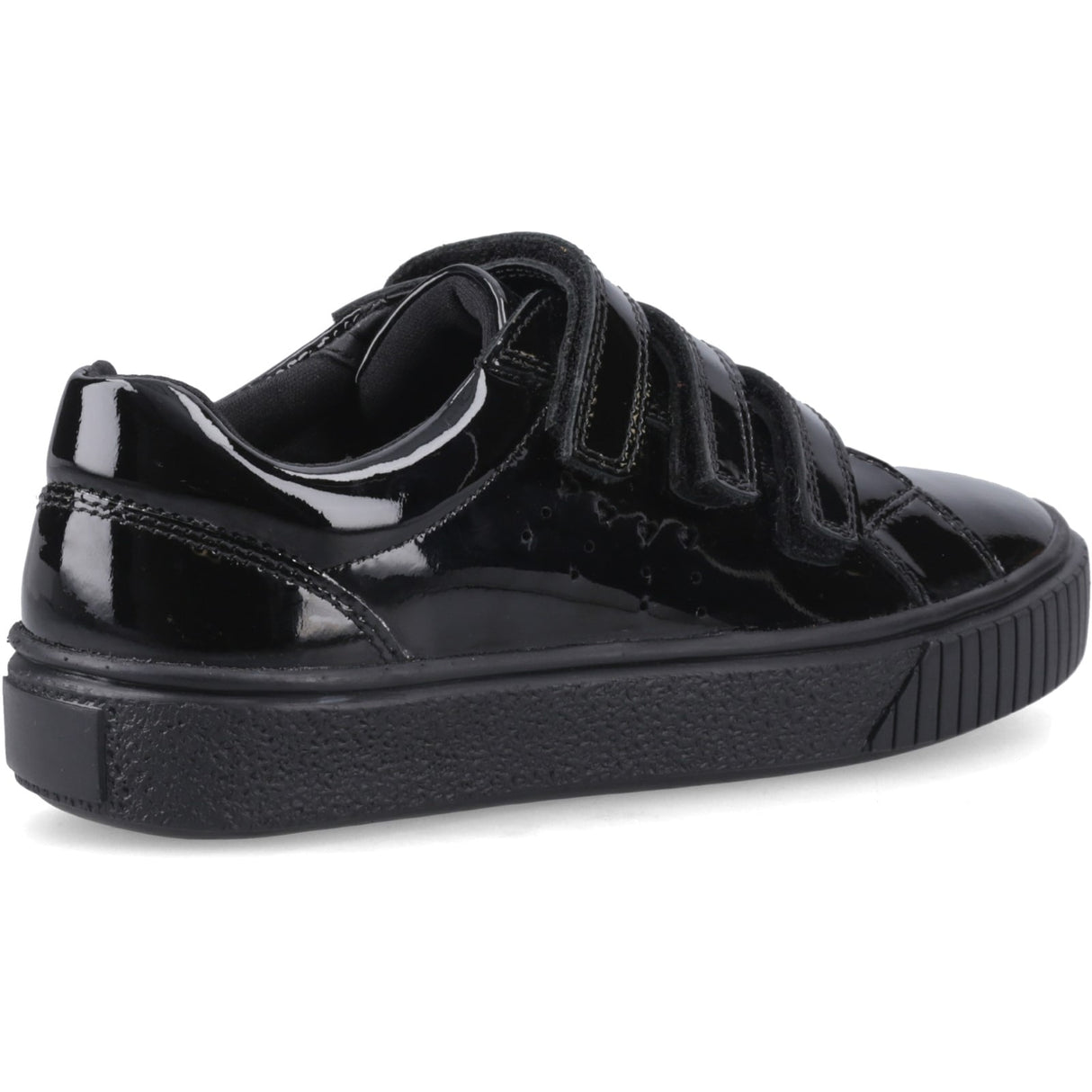 Hush Puppies Girls ELSIE TOUCH FASTENING SN Black Patent