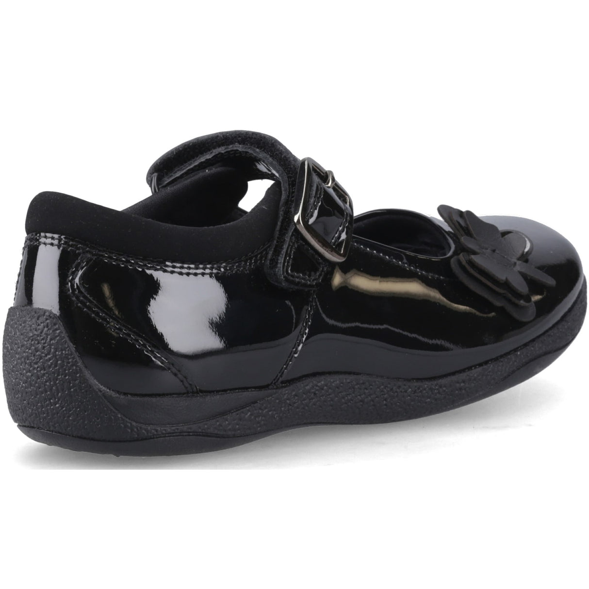 Hush Puppies Junior Girls JULIE BALLERINA PATENT Black