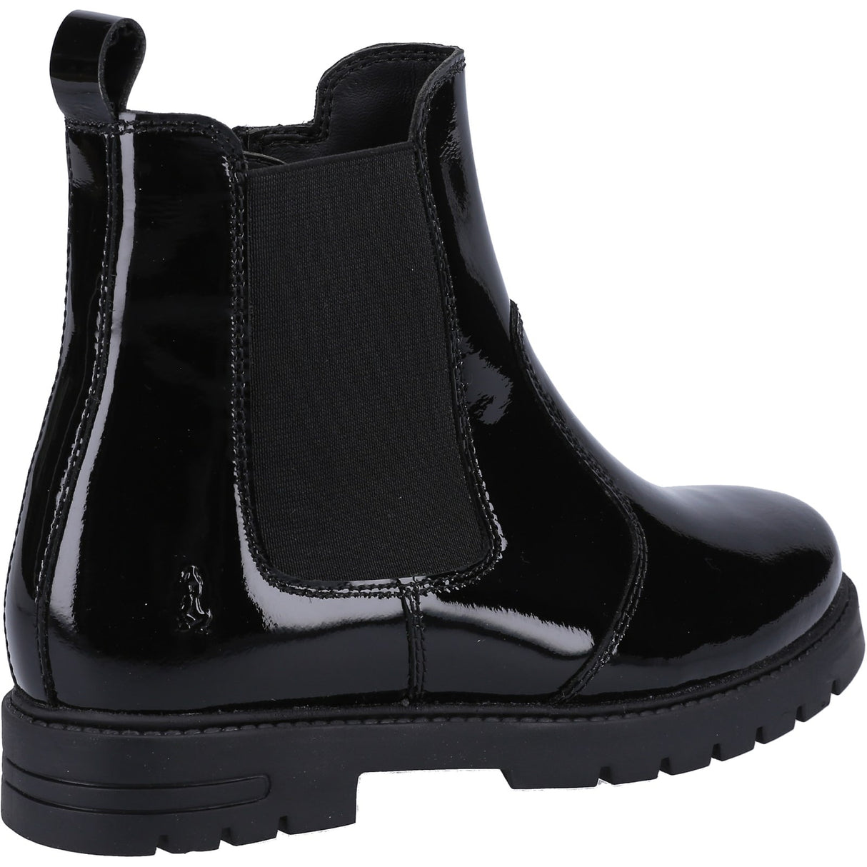 Hush Puppies Junior Girls Laura Patent JNR Chelsea Black