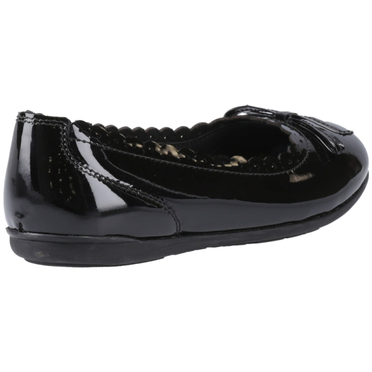 Hush Puppies Girls Lillie Ballerina Patent Black
