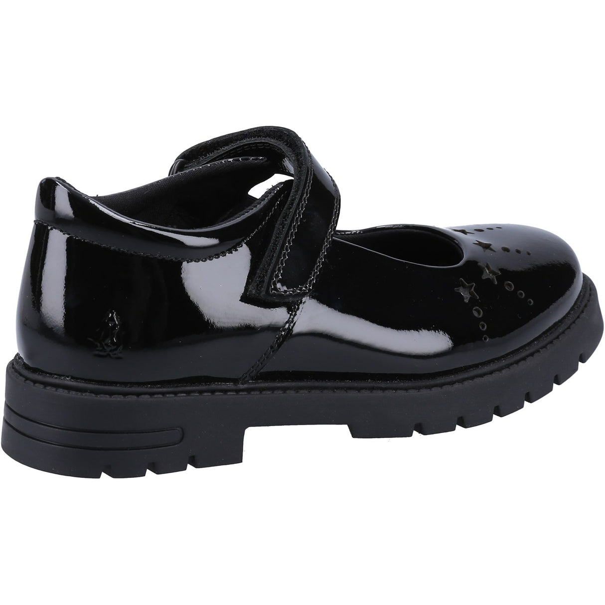 Hush Puppies Junior Girls Sabrina Patent JNR Shoe Black