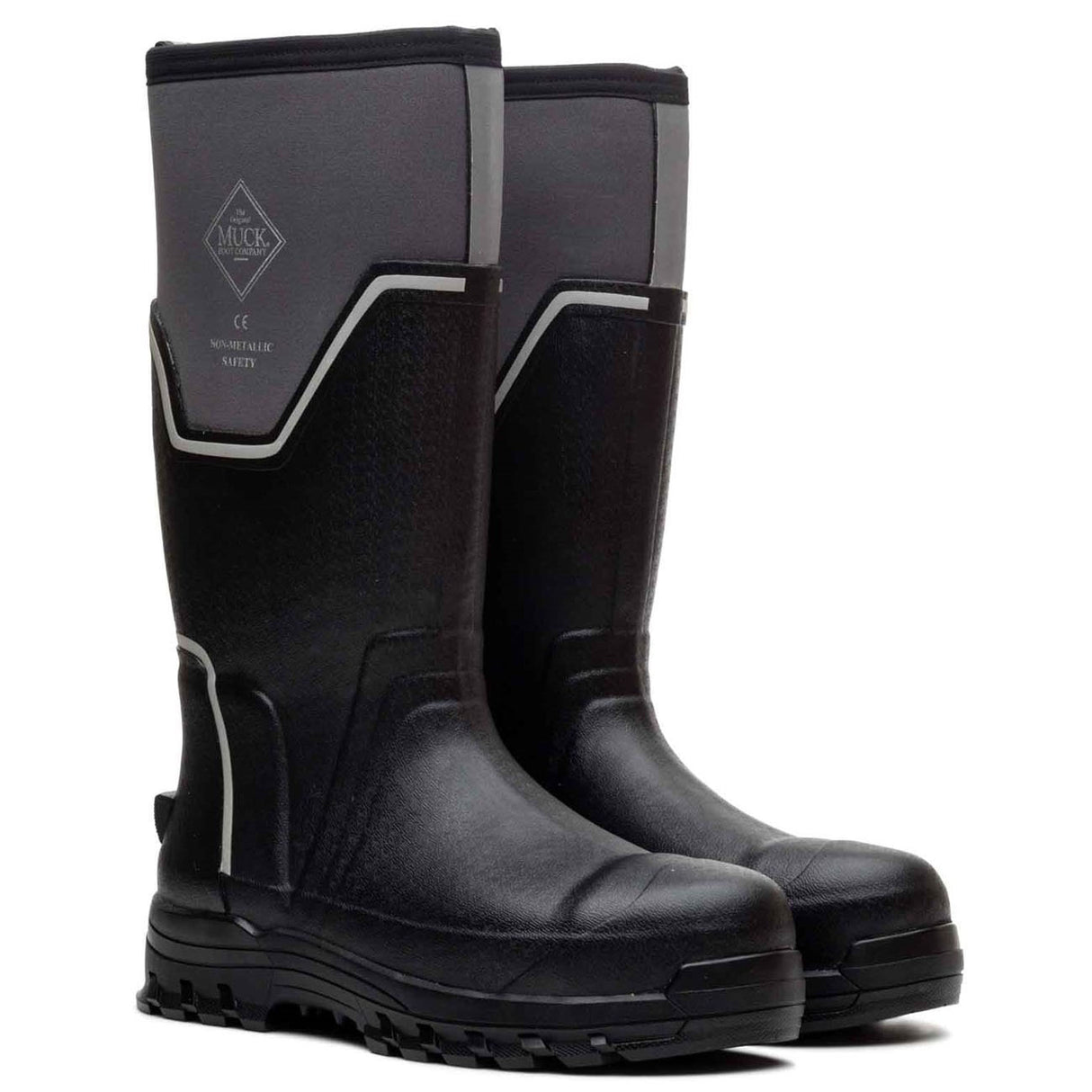 Muck Boots Mens Grit S5 Safety Wellington Black/Grey