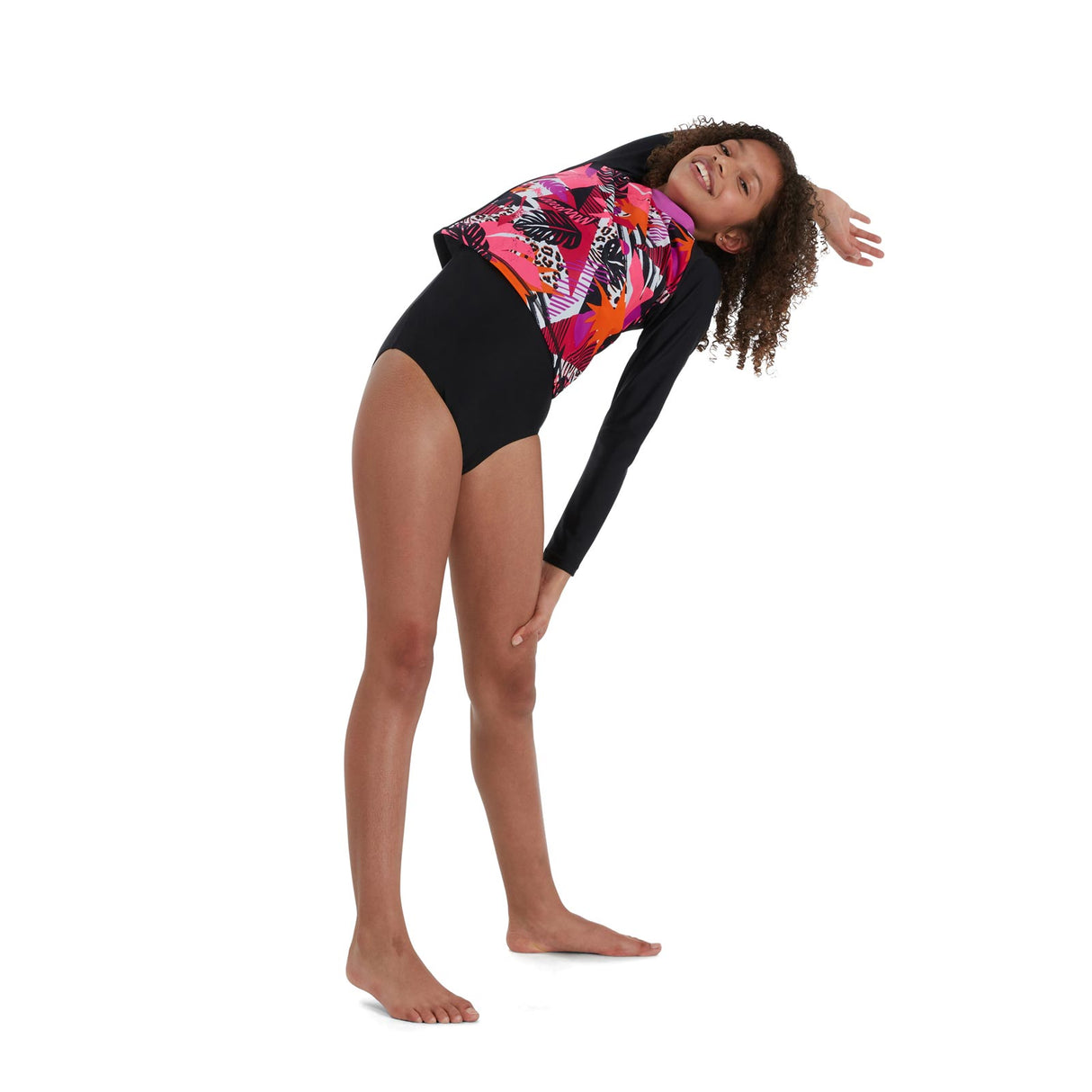 SPEEDO Printed Girls Long Sleeve Rash Top