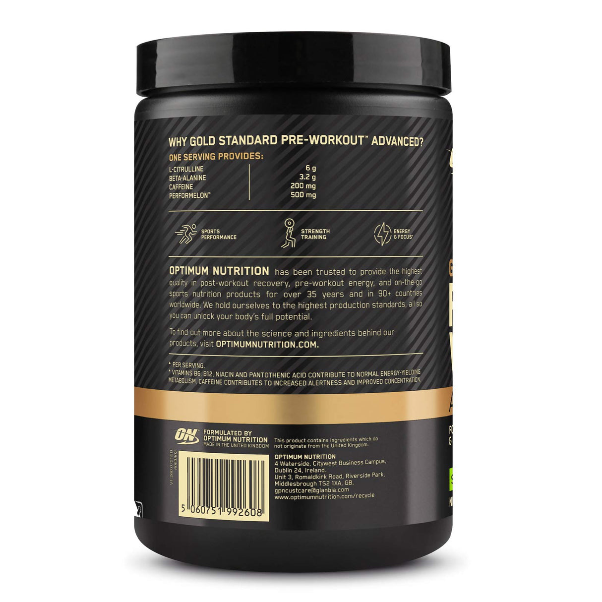 ON Gold Stand Pre-Work Advanced 420g Tub