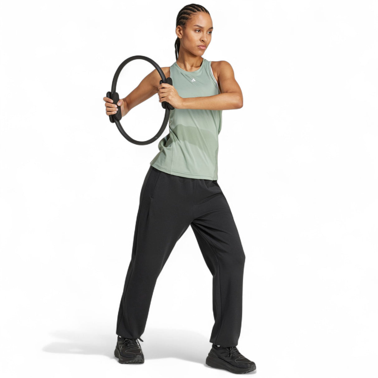 adidas Designed For Training Womens Sleeveless Tank Top Model Full-Length View