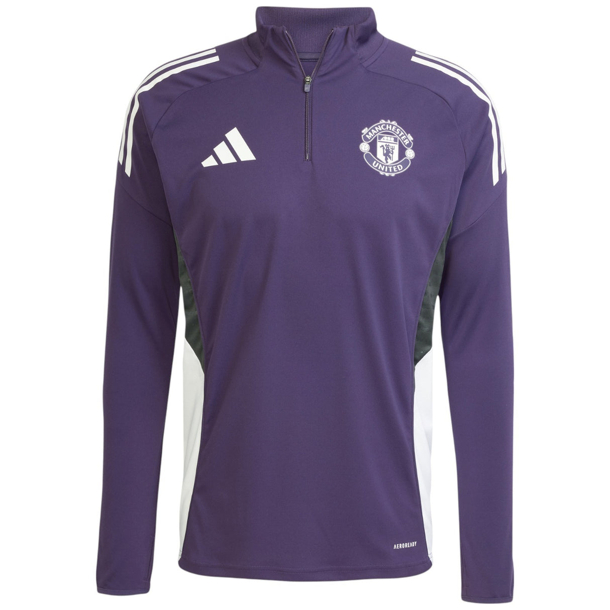 adidas Manchester Utd Football 2025/26 Adults Half-Zip Top Front View