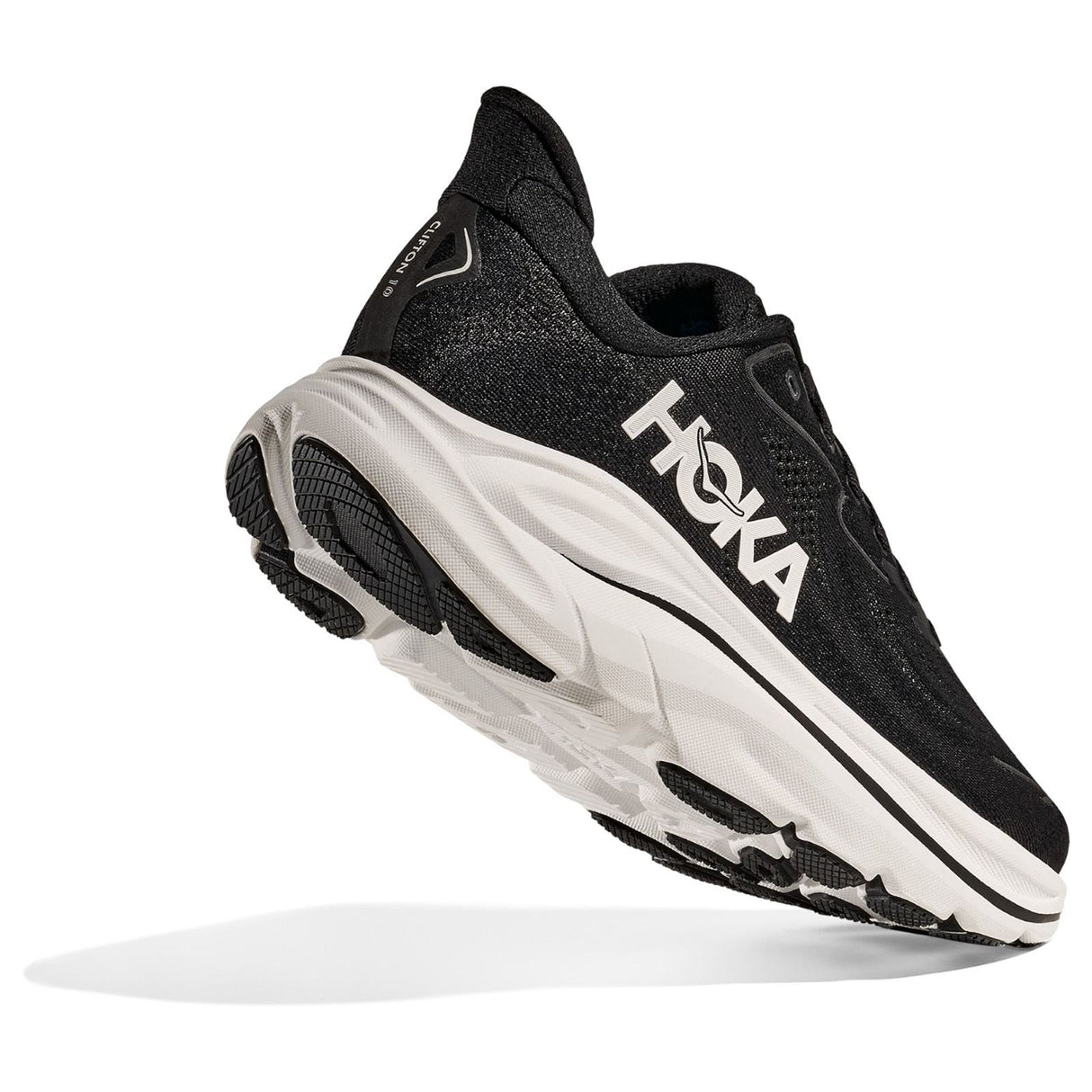 HOKA Mens CLIFTON 10 Wide Black/White