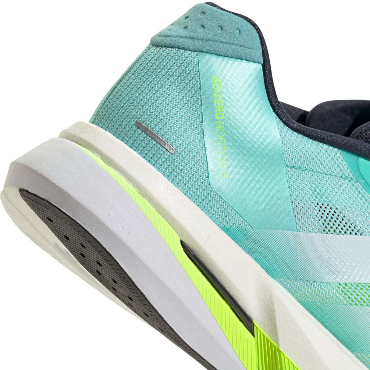 adidas Adizero Boston 13 Lightweight Mens Running Shoes Close-Up Back of Shoe View