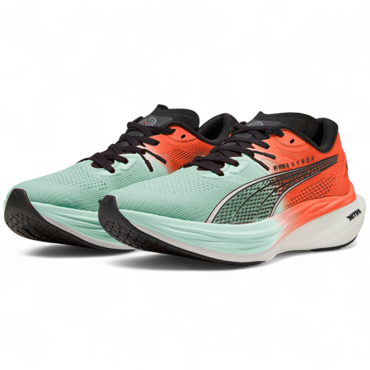 Puma x Hyrox Deviate Nitro 3 Mens Running Shoes Pair Front Side Full View