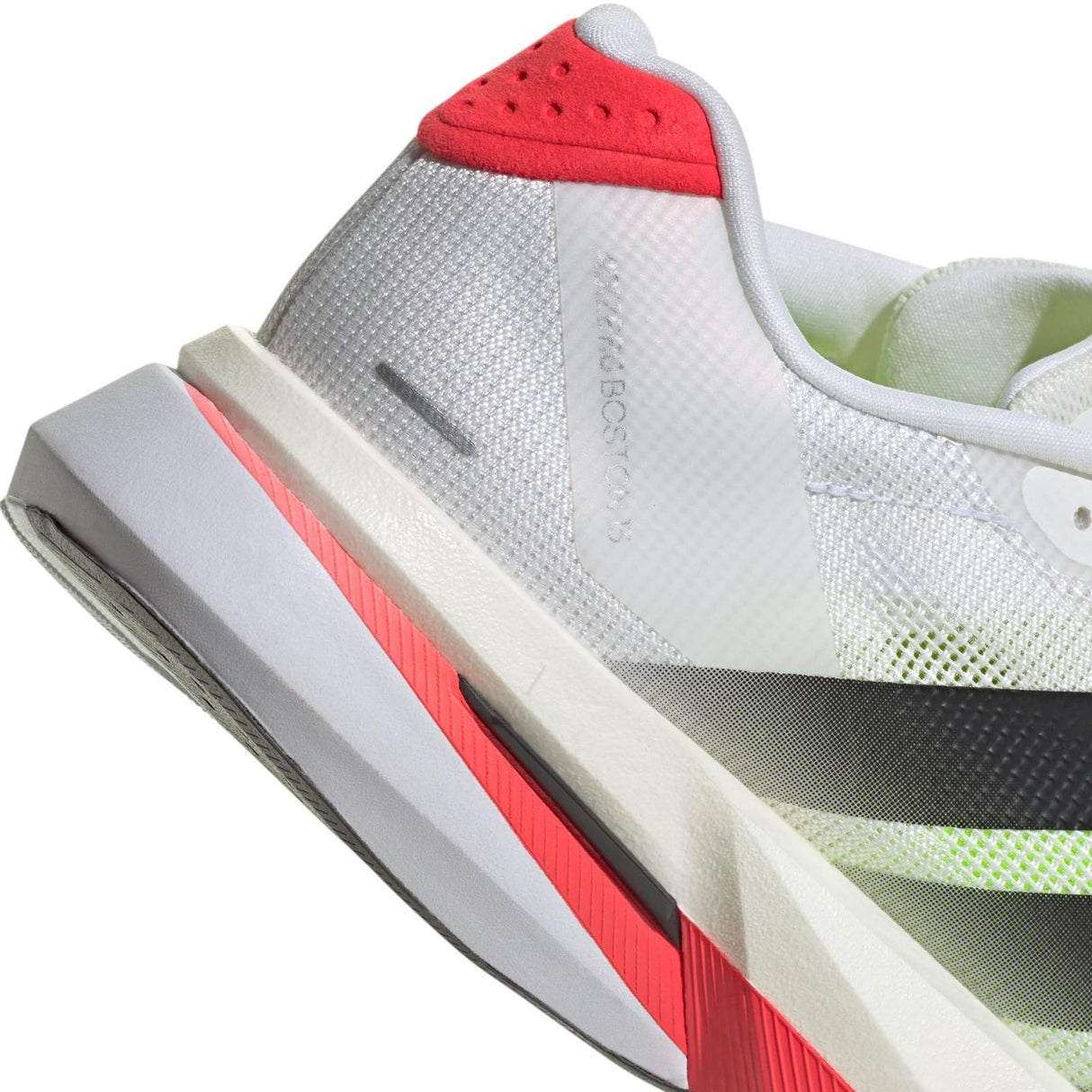 adidas Adizero Boston 13 Lightweight Mens Running Shoes Close-Up Back of Shoe View