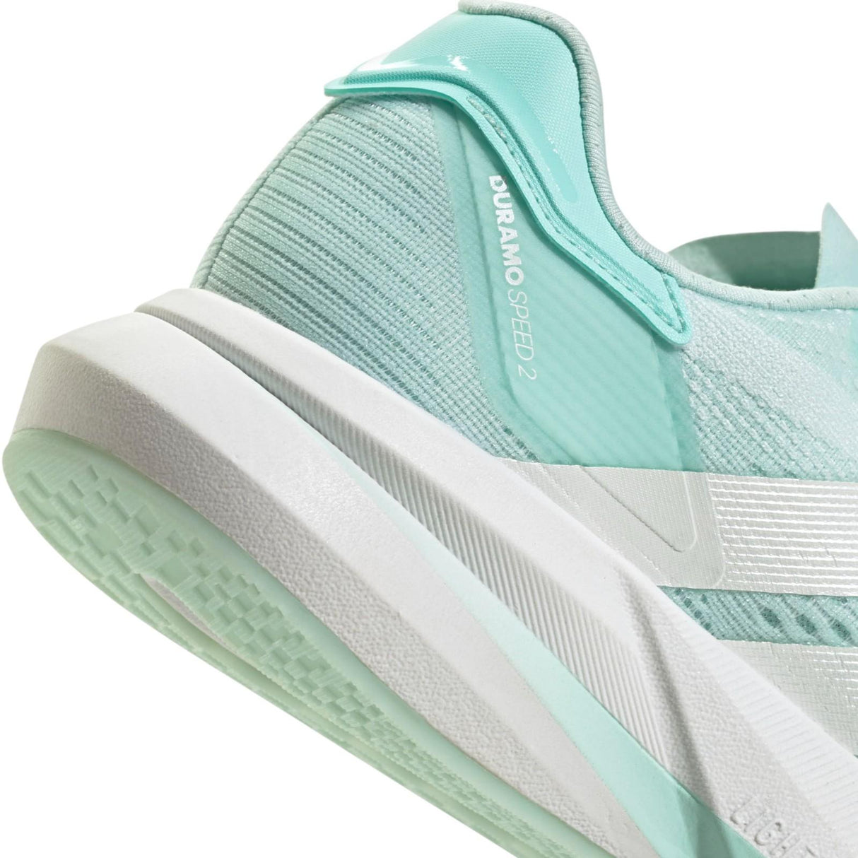 adidas Duramo Speed 2 Womens Lightweight Running Shoes Close-Up Back Sole Side View