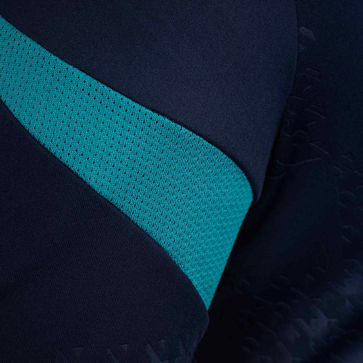 Macron Connacht Rugby 2025/26 Mens Short Sleeved Training T-Shirt Close-Up Fabric View