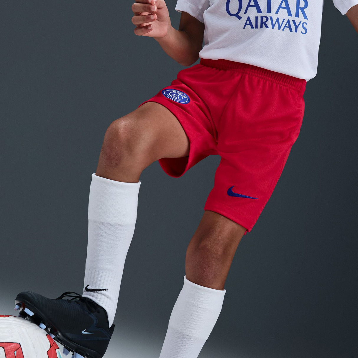 Nike PSG 25 Kids Third Short Red