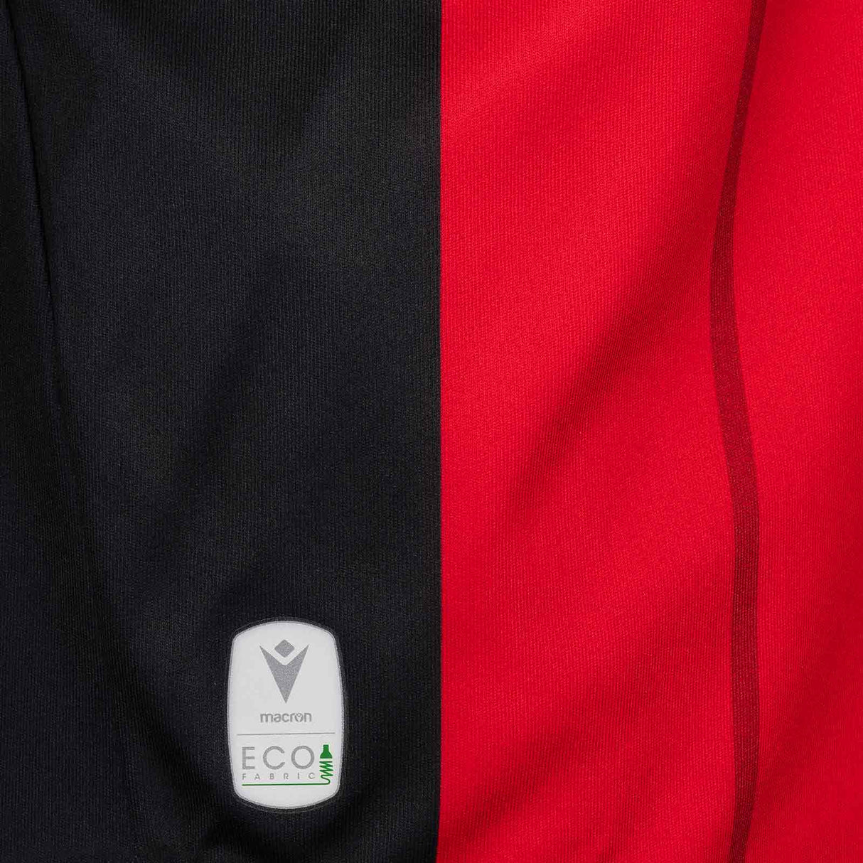 Macron Longford Town Football 2025/26 Kids Home Jersey Close-Up Eco Fabric View