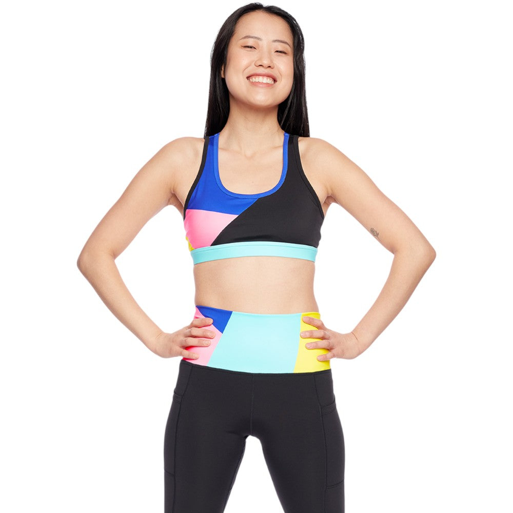 Peachylean Flex Graphic Print Womens Sports Bra