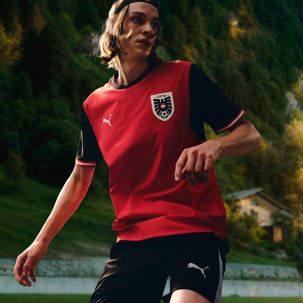 PUMA AUSTRIA WC26 KIDS HOME JERSEY RED