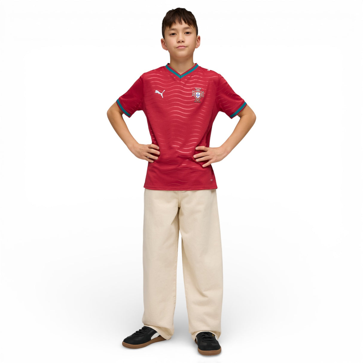 PUMA PORTUGAL WC26 KIDS HOME JERSEY RED