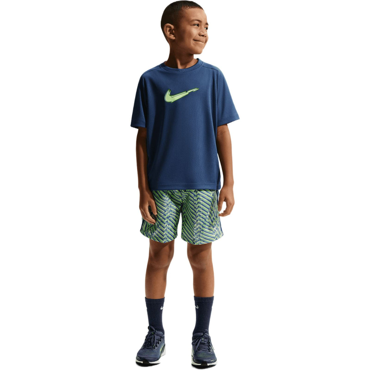 Nike Boys DF MULTI SS TOP BOLD GX Navy