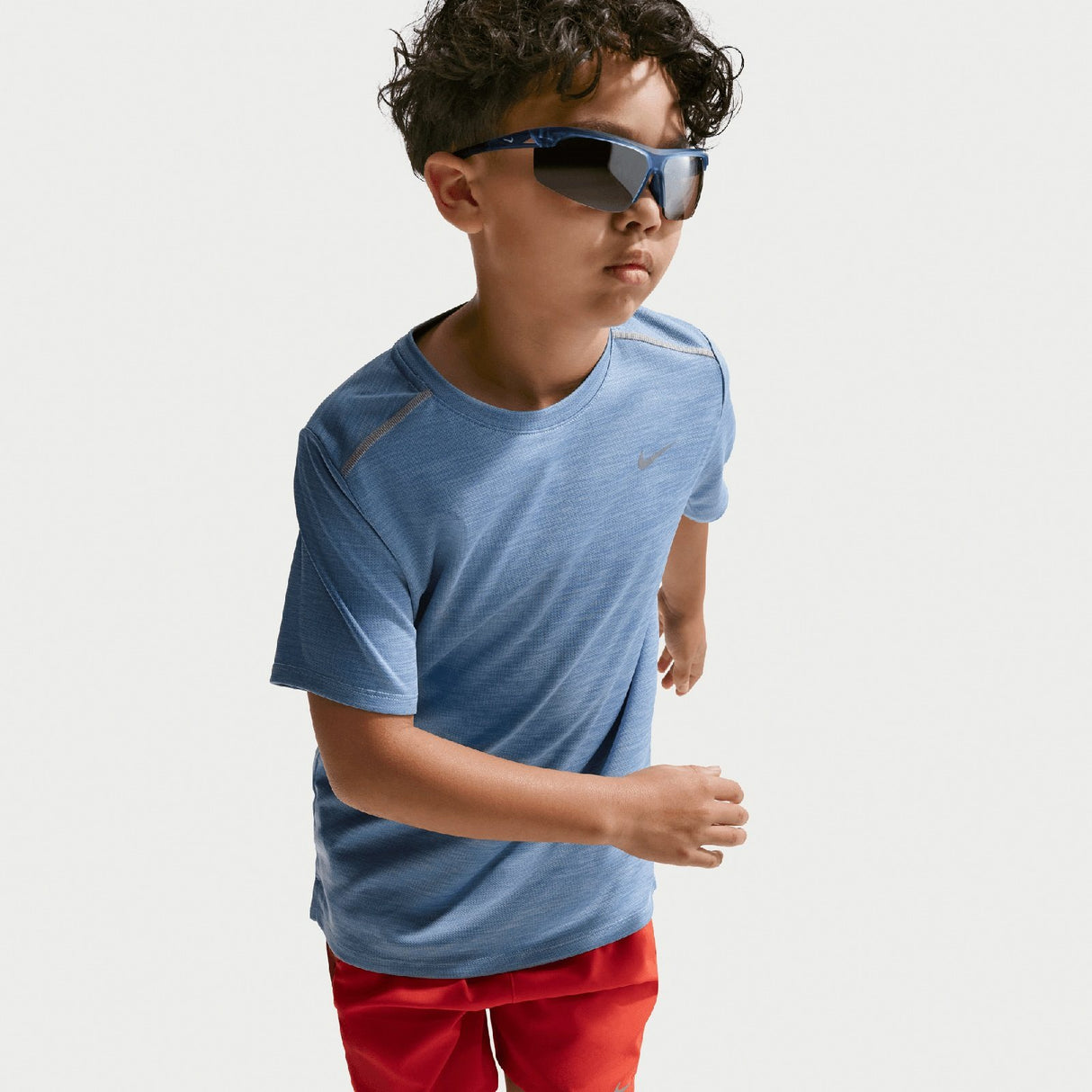 Nike Boys DF MILER SS TOP Blue